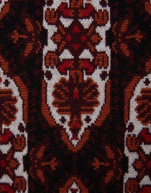 La Doublej Mini Gilet Black/Orange In Wool