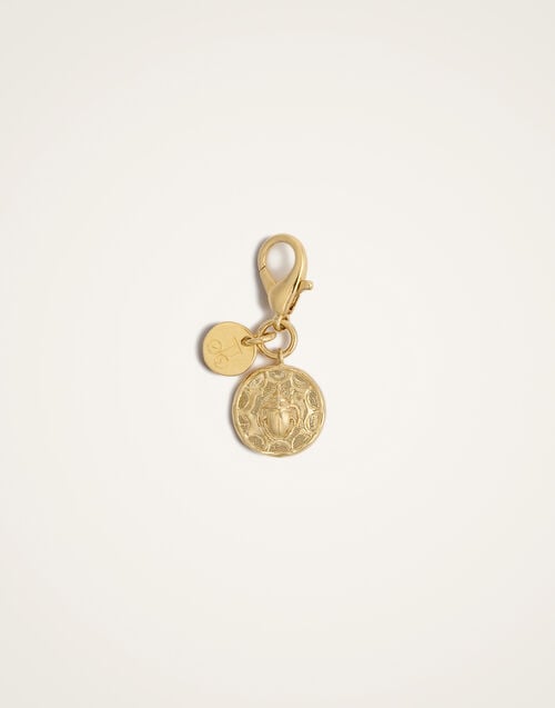 La Doublej Mini Scarab Charm 24k Gold Plate