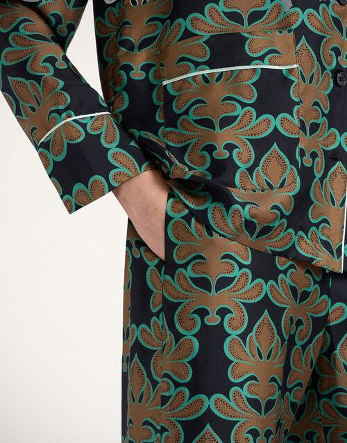 La Doublej Pajama Pants Herald Black In Silk Twill