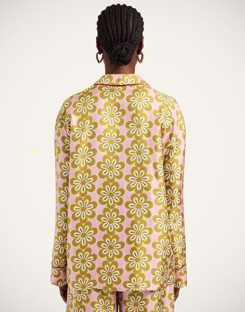 La Doublej Pajama Shirt Caper Pink In Silk Twill