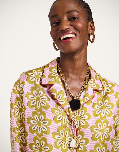 La Doublej Pajama Shirt Caper Pink In Silk Twill