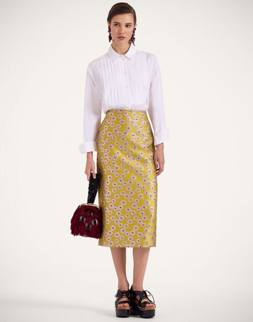 la doublej Pencil Skirt Margarita in Jacquard