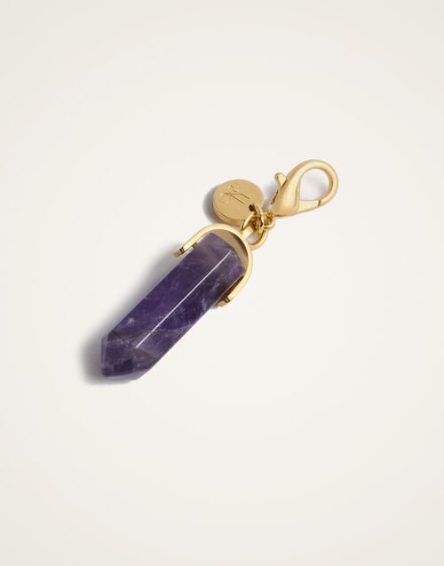 La Doublej Pillar Charm 24k Gold Plate & Amethyst