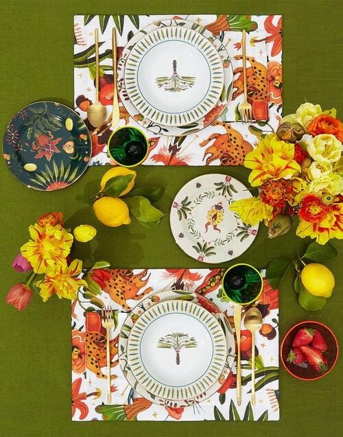 La Doublej Placemat Set Of 2 Jungle Book In Linen
