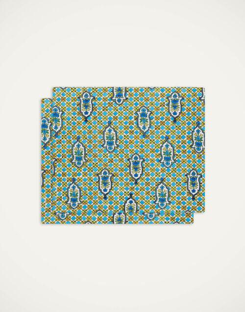 la doublej Placemat Set Of 2 Santachiara in Linen