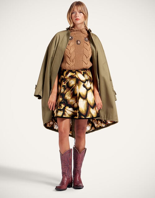 La Doublej Portrait Top Solid Brown In Chunky Wool