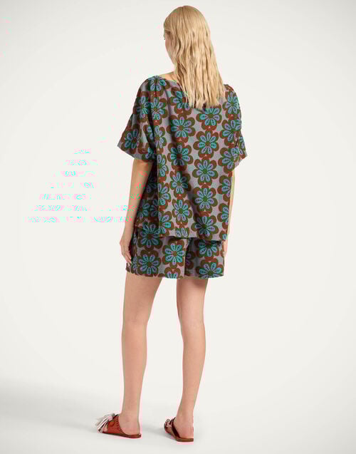 La Doublej Pull-Up Shorts Caper Rust In Terrycloth