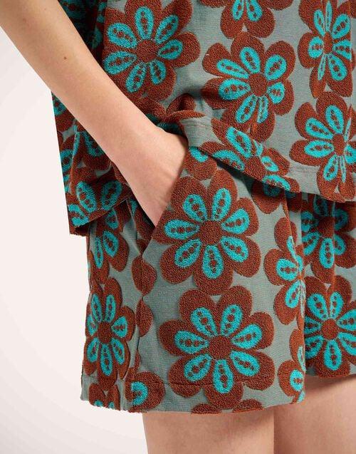 La Doublej Pull-Up Shorts Caper Rust In Terrycloth