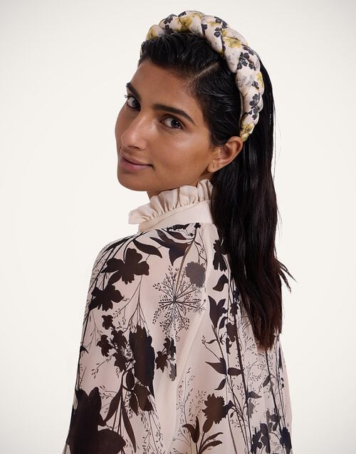 La Doublej Rapunzel Headband Cupid White In Twill