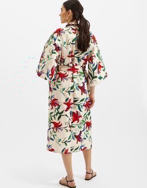 La Doublej Robe White Lily In Organic Cotton