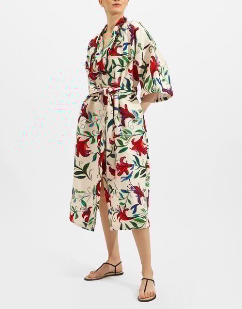 La Doublej Robe White Lily In Organic Cotton