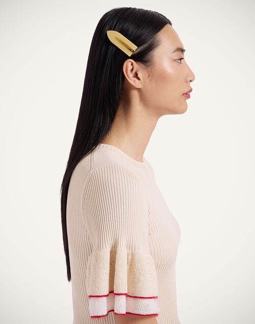 La Doublej Salon Clip Solid Light Yellow In Resin