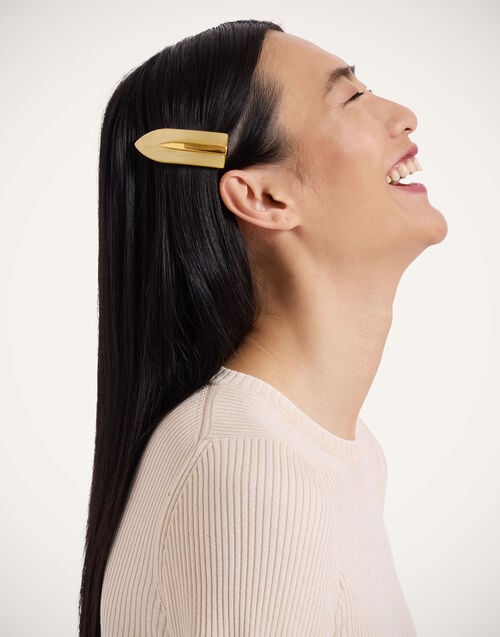 la doublej Salon Clip Solid Light Yellow in Resin