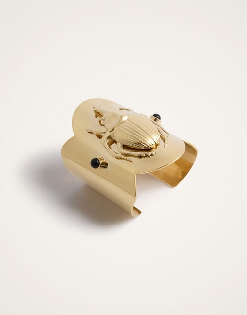 La Doublej Scarab Bangle 24k Gold Plate