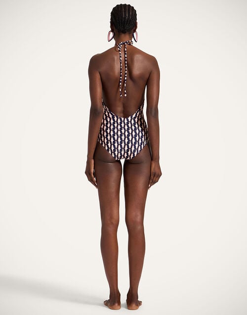 La Doublej Sexy Swimsuit Pesciolini Blue In Lycra