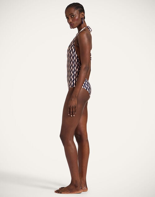 La Doublej Sexy Swimsuit Pesciolini Blue In Lycra