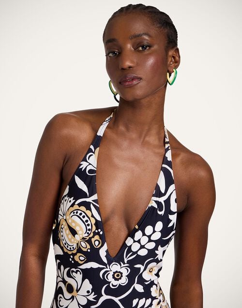 La Doublej Sexy Swimsuit Selva Blue In Lycra