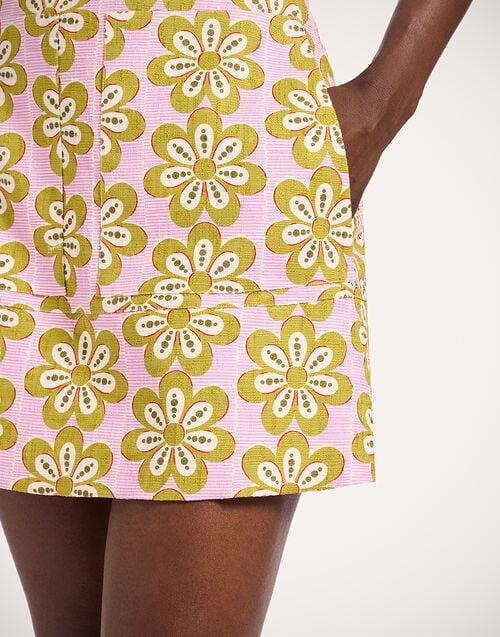 La Doublej Short Skirt Caper Pink In Rustic Cotton