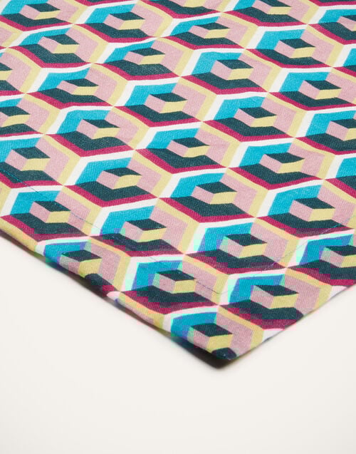 La Doublej Small Tablecloth Cubi In Linen