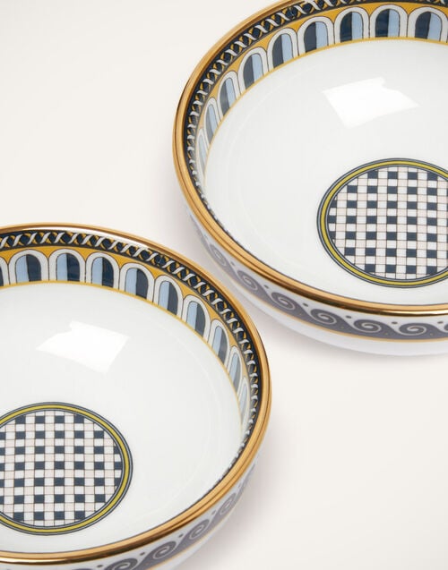 La Doublej Snack Bowl Set Of 2 Napoli In Porcelain