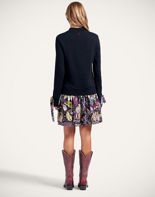 La Doublej Sporty Dress Fun-Gi Black In Twill