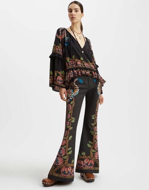 la doublej Superflare Jeans Eve Black in Denim