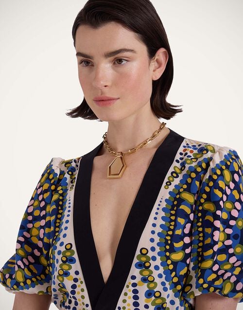 La Doublej Swinging Portal Necklace 24k Gold Plate