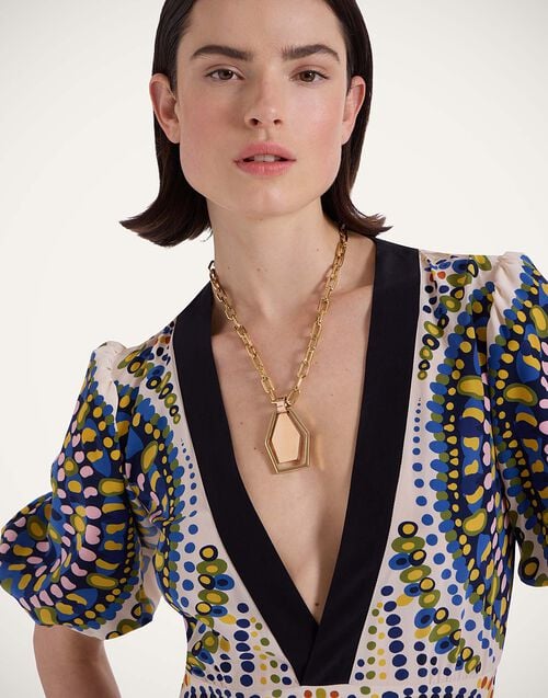 la doublej Swinging Portal Necklace 24k Gold Plate