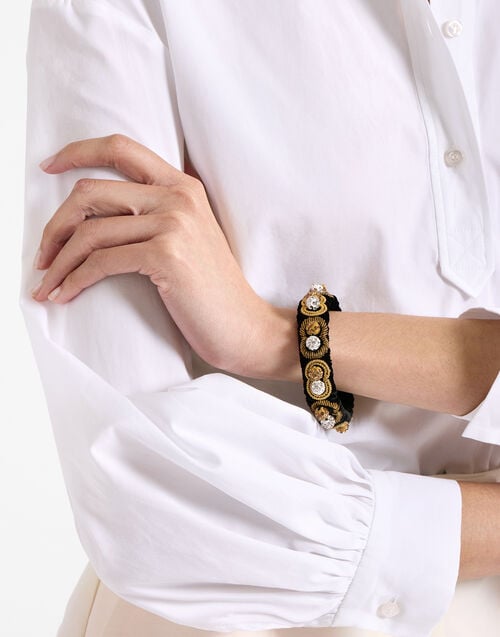 La Doublej Tesoro Bracelet Solid Black In Velvet