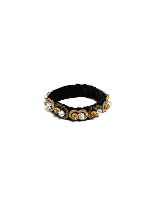 La Doublej Tesoro Bracelet Solid Black In Velvet