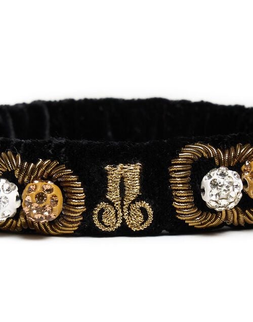 La Doublej Tesoro Bracelet Solid Black In Velvet