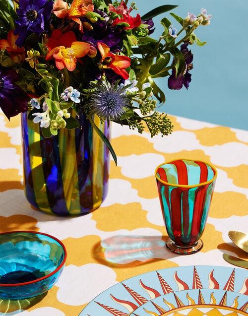 La Doublej Torretta Vase Blue In Murano Glass