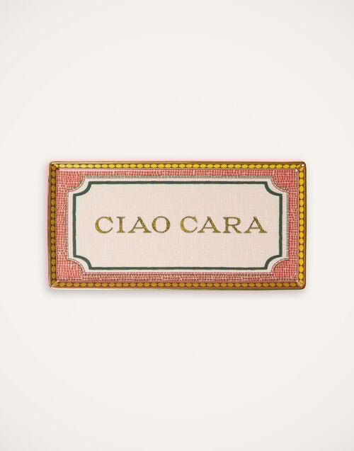 la doublej Tray Ciao Cara in Porcelain