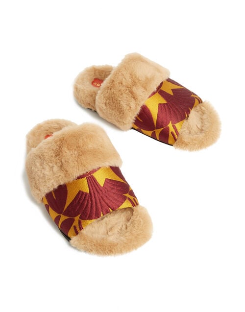 La Doublej Winter Slides Papyrus Gold In Jacquard