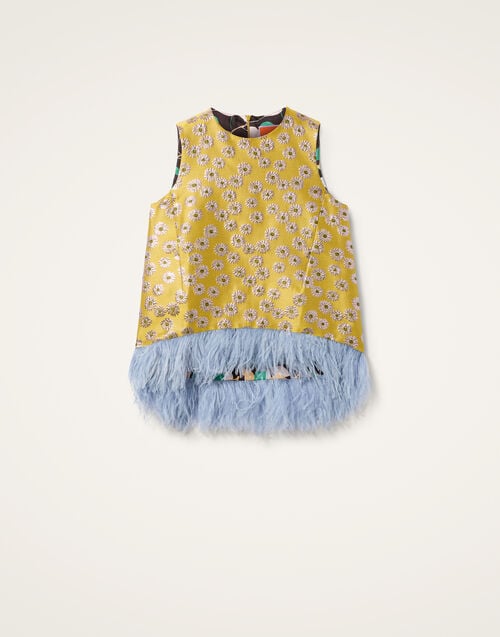 La Doublej La Scala Top (With Feathers) Margarita In Jacquard