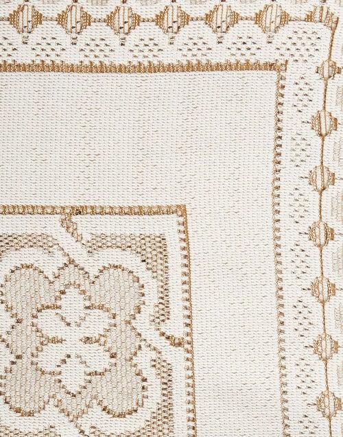 La Doublej Lacey Large Tablecloth Solid White Smoke In Embroidered Cotton