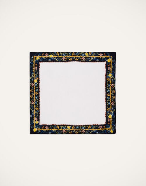 La Doublej Large Napkins Set Of 2 Borboni Blue In Linen