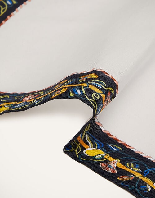 La Doublej Large Napkins Set Of 2 Borboni Blue In Linen