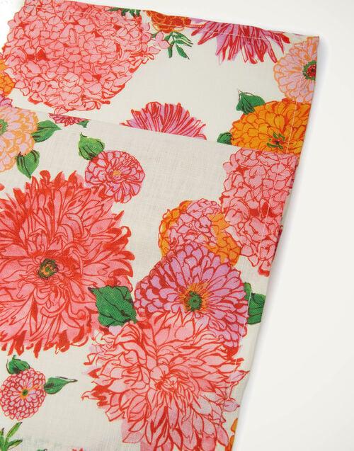 La Doublej Large Napkins Set Of 2 Bright Blooms Small In Linen