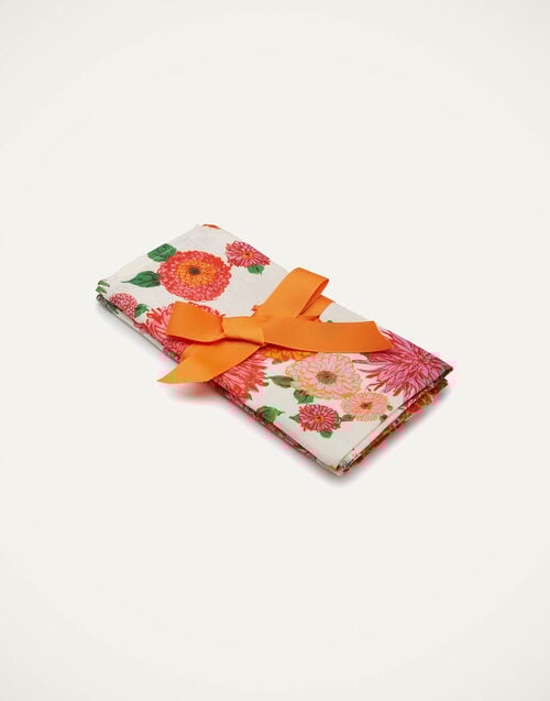 la doublej Large Napkins Set Of 2 Bright Blooms Small in Linen