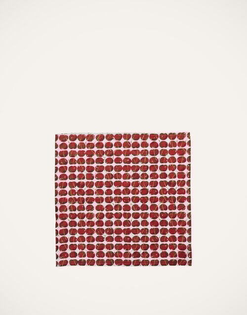 La Doublej Large Napkins Set Of 2 Cherries Avorio In Linen
