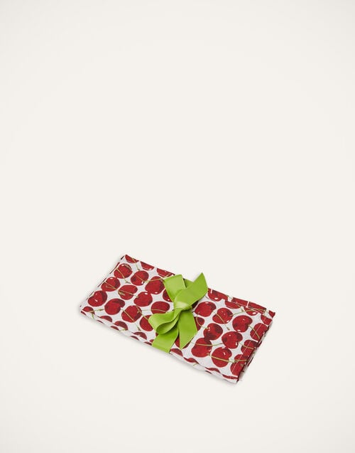la doublej Large Napkins Set Of 2 Cherries Avorio in Linen