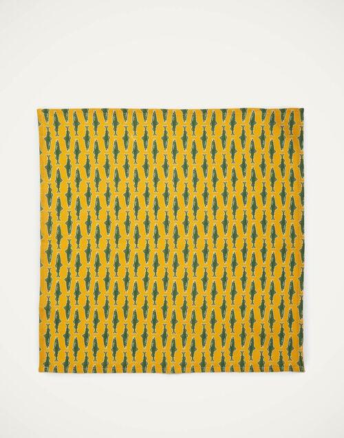 La Doublej Large Napkins Set Of 2 Como Fish Yellow Small In Linen