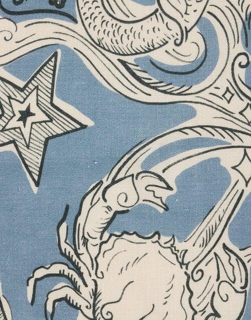 La Doublej Large Napkins Set Of 2 Cosmos Light Blue In Linen