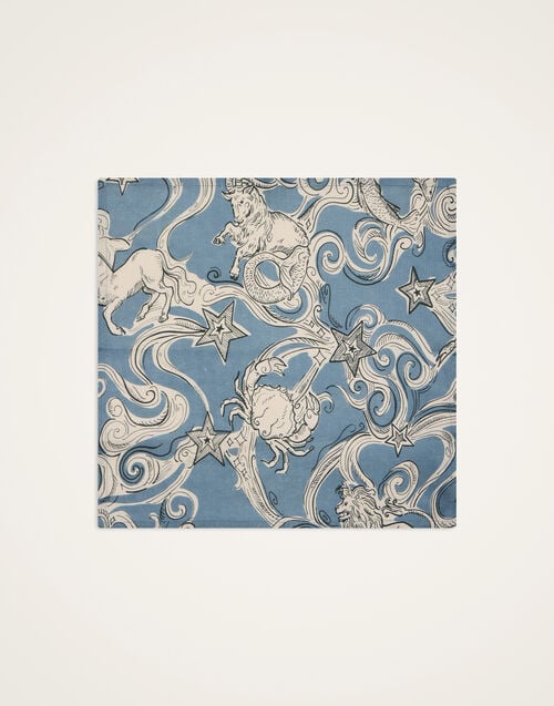 La Doublej Large Napkins Set Of 2 Cosmos Light Blue In Linen