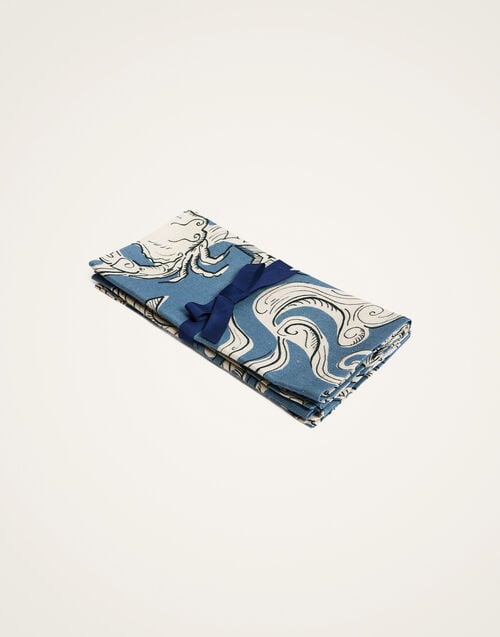 la doublej Large Napkins Set Of 2 Cosmos Light Blue in Linen