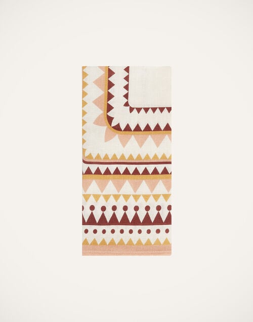 La Doublej Large Napkins Set Of 2 Doric Placée Pink In Linen