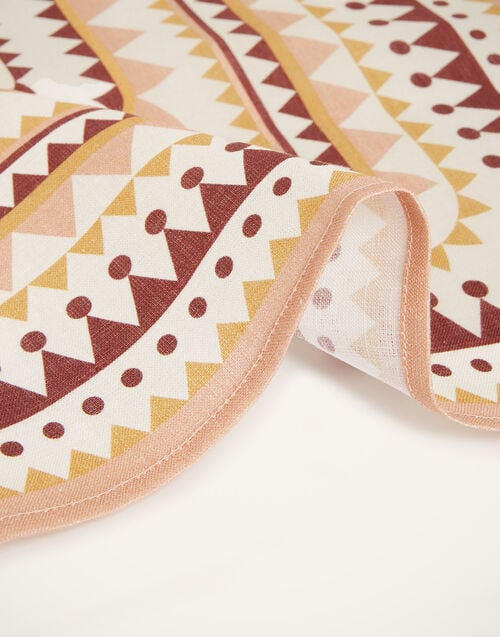 La Doublej Large Napkins Set Of 2 Doric Placée Pink In Linen