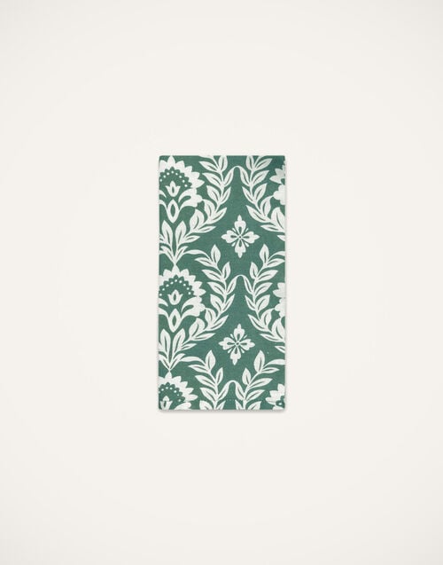 La Doublej Large Napkins Set Of 2 Green Garland In Linen