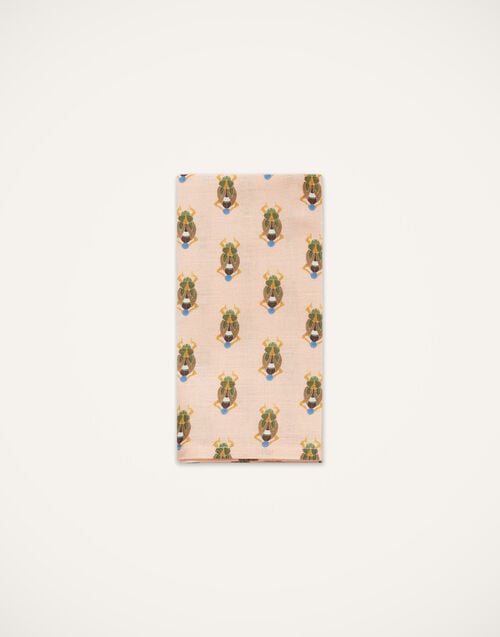 La Doublej Large Napkins Set Of 2 Pink Scarab In Linen